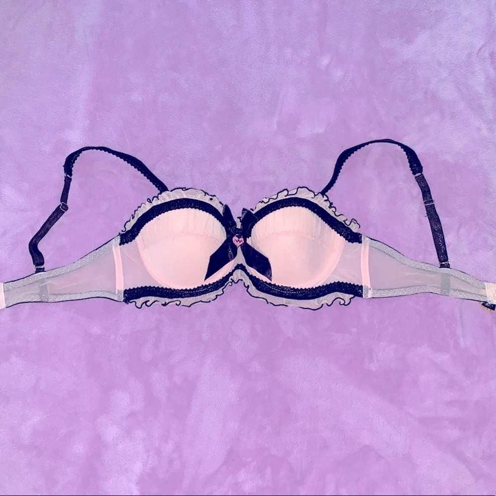 Vintage White Playboy Victorian Style Bra Gem